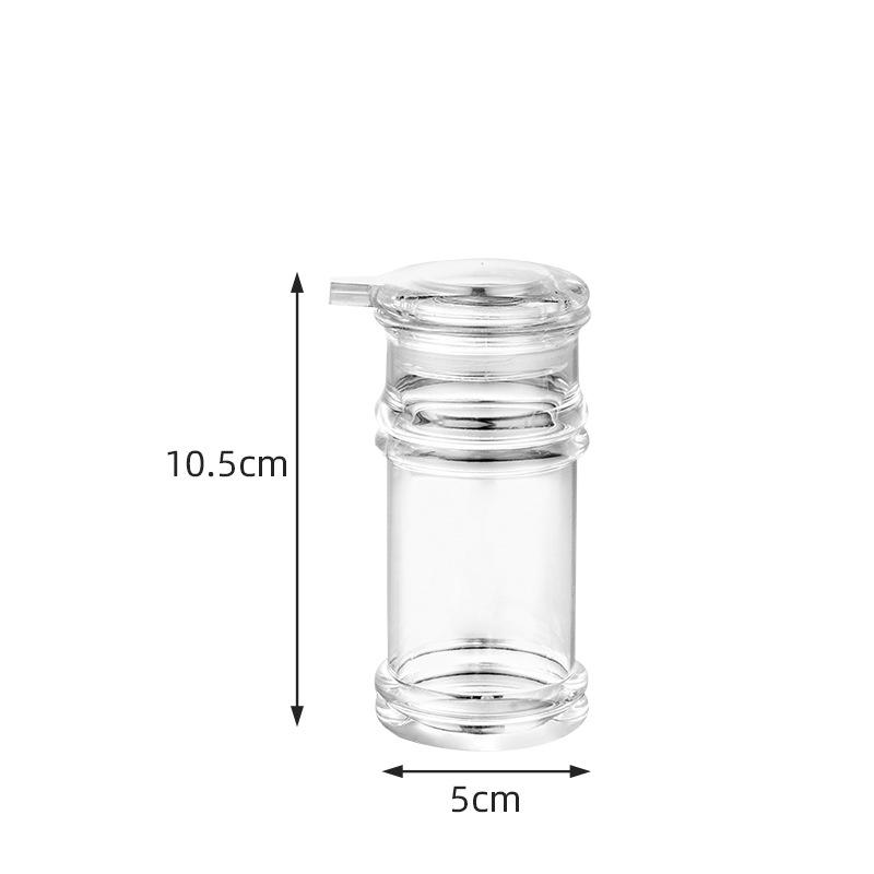 Прозрачная акриловая бутылка для масла с приправами, переносная пластиковая банка для специй, солонка, дозатор для перца, графинчик для соевого уксуса, кухонные принадлежности