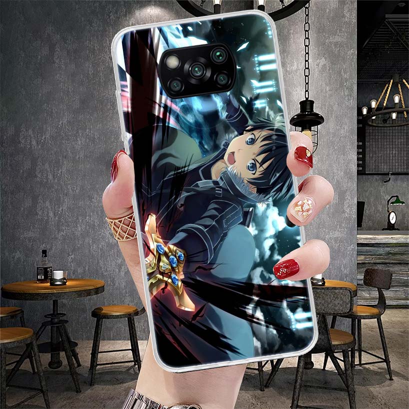 Мягкий чехол для телефона Sword Art Online для Xiaomi Redmi 15C 15 13C 13 Poco X5 X6 X7 F7 Ultra M7 12C 12 10 10C 9C 9A 9T 9 Fundas
