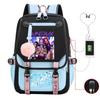 K-Pop Anime Printed Backpack Teens School Bag With Spine Support 20-35L Capacity Oxford Fabric Unisex College Style