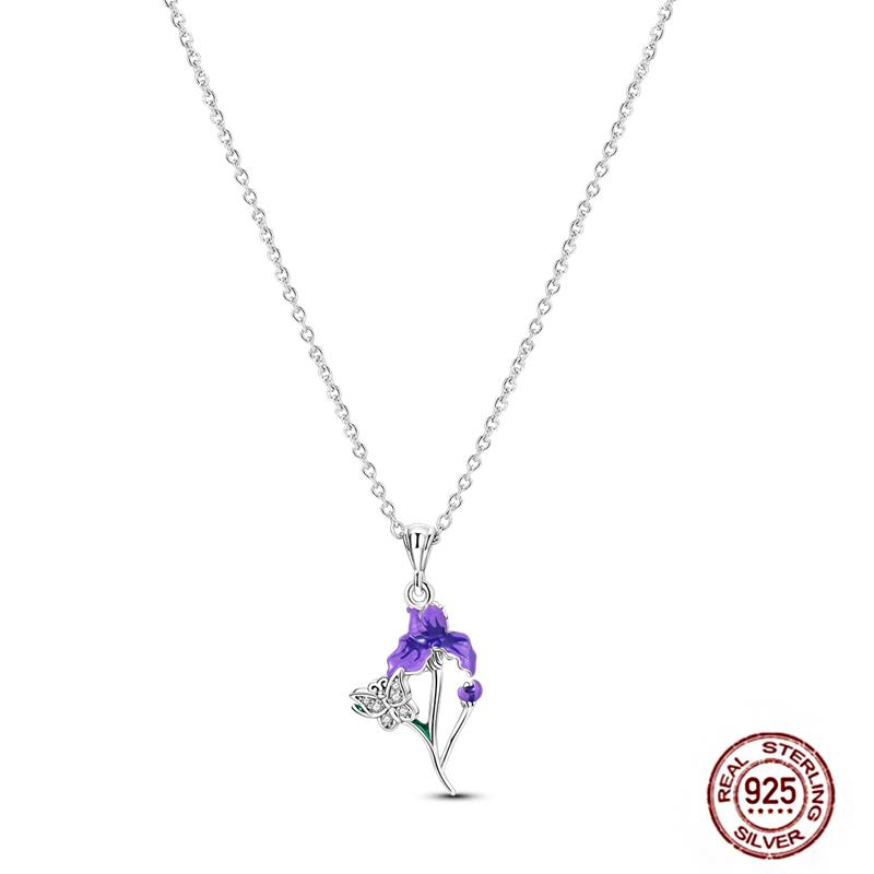Copper Pendant Necklace Pink Heart Star Moon Firefly Plant Charm Basic Chain Necklaces Original Festival Jewelry For Women G