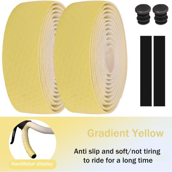 2 Rolls Bicycle Soft Memory EVA Handlebar Grips Anti-Slip Texture Shock Absorption Memory Foam