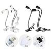 E27 Clip On Desk Lamp Holder Single/Dual Heads EU/US/UK Plug Light Base Socket Clip with ON/OFF Switch 360° Rotatable