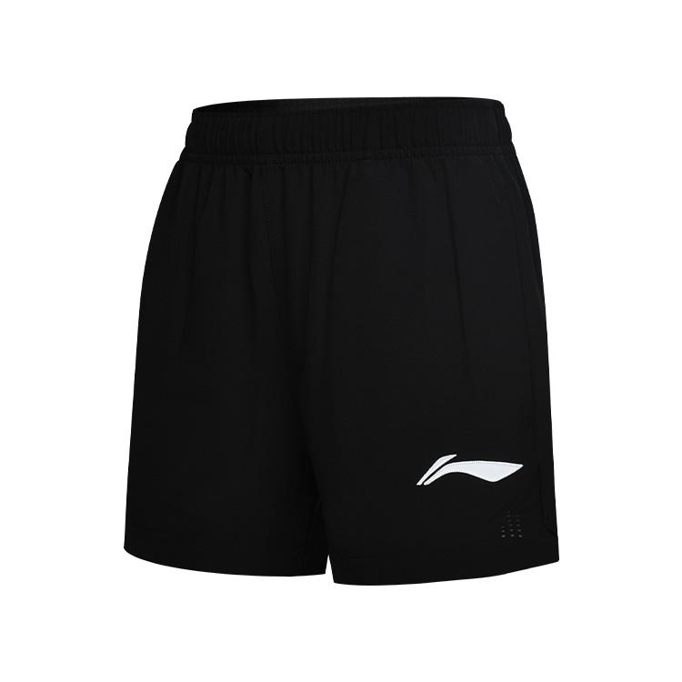 Li-Ning Дышащие легкие спортивные эластичные повседневные шорты со средней талией женские шорты черного цвета AAPU170-1