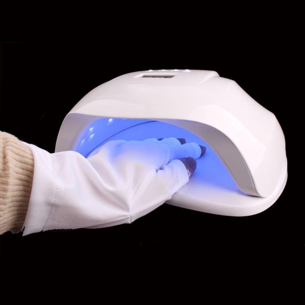 Half-finger Sunscreen Gloves Anti -UV UV-protective Gloves Durable Nail Painting Gloves  Nail Tools