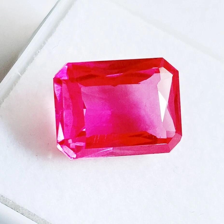 Certified Natural Pink Sapphire Emerald Cut 12 Ct Beautiful Loose Gemstone