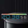 Digital LED Alarm Clock Pickup Light Brightness Adjustment Time Date Week Display 12/24H 2 Alarms Electronic Bedside Clock