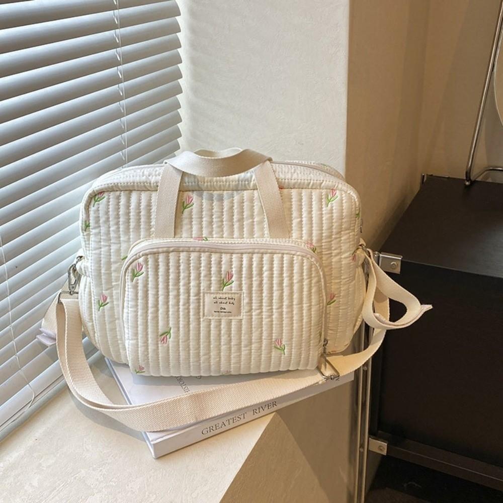 New Cute Bear Organizer Bag Embroidery Large Capacity Handbag Mommy Bag Maternity Pack Diaper