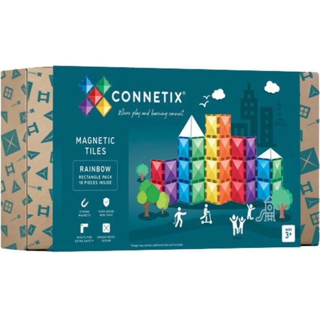 Конструктор магнитный Connetix Rainbow прямоугольники, 18 деталей