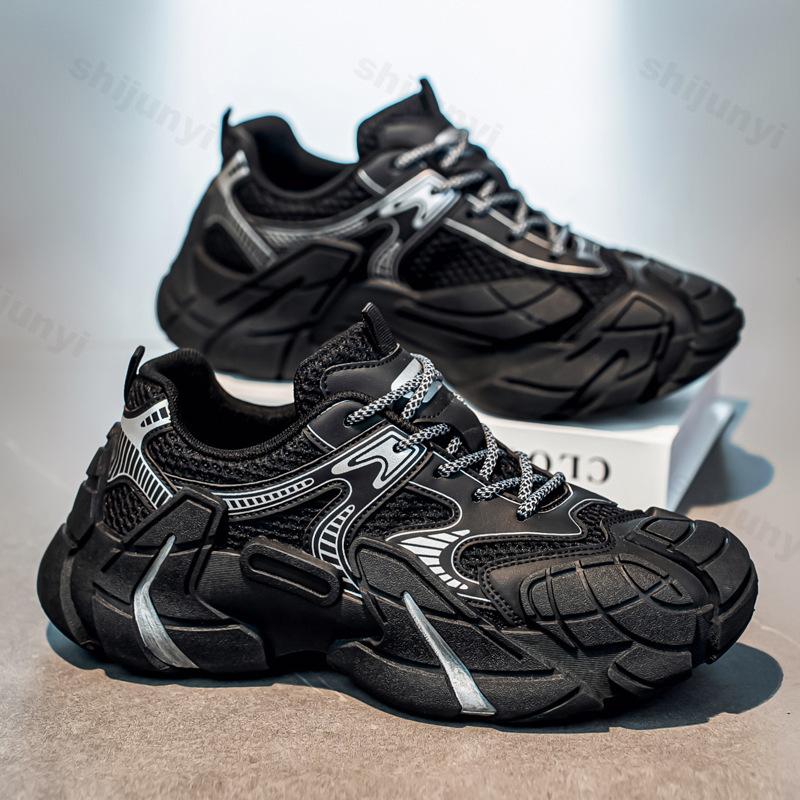 Модные нишевые мужские кеды с низкой посадкой и толстой подошвой, повседневная спортивная обувь 2025 осень, новинка, сетчатые дышащие удобные модные универсальные массивные кроссовки