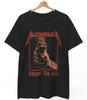 Alcoholica 'Drink 'Em All' T-Shirt: Funny Metal Parody Graphic Tee Unisex BandW