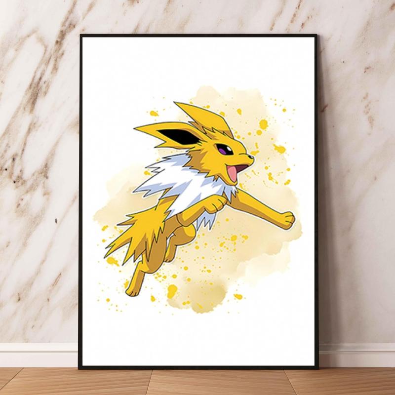 Canvas Art Watercolor Themed Walls Painting Pokemon Snorlax Comics Pictures Modern Home Waterproof Children Room Decor Gifts