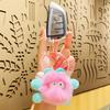 Adorable Fluffy Bunny Keychain Charming Plush Bag Accessory For Couples And Friends