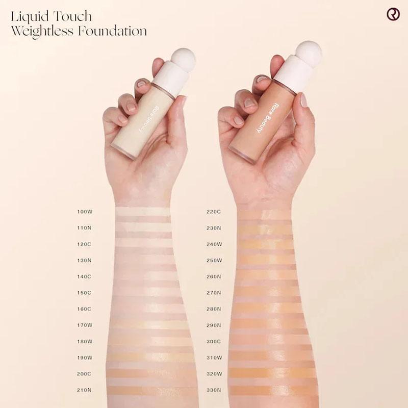 Rare Beauty Матовая тональная основа Touch Weightless Жидкая Растушевываемая Маскирует Недостатки Темные Круги Веснушки Акне Покрытие База под макияж