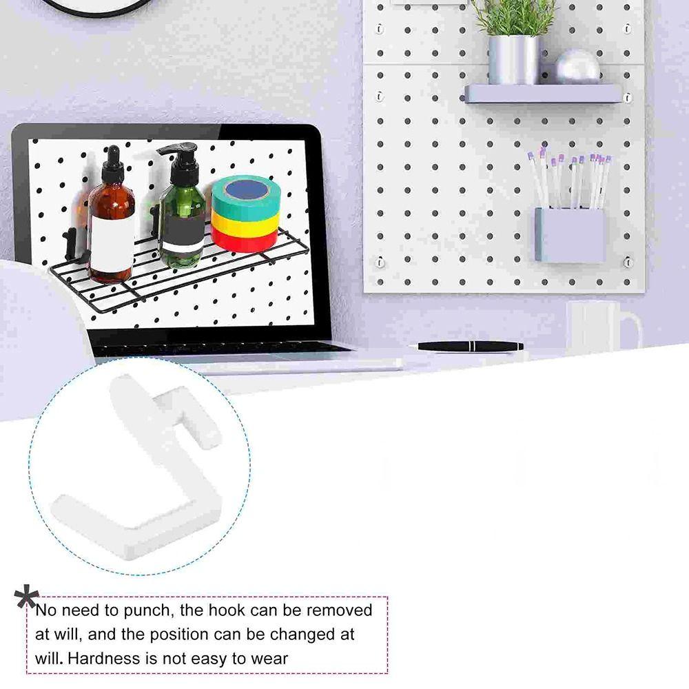 10Pcs Hardware Tool Oblique Hanger J Shape Pegboard Hook New Hole Board Hook