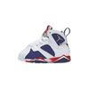 Air Jordan 7 Sweater Высокие Детские Кроссовки Бело-Синие Для Младенцев и Малышей 304772-133