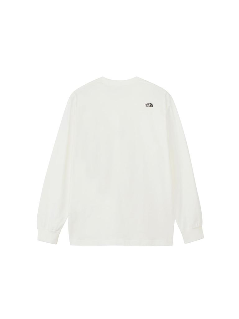 The North Face FD Nuptse Cotton Long Size Tee, Off-White, Sleeve, L/S