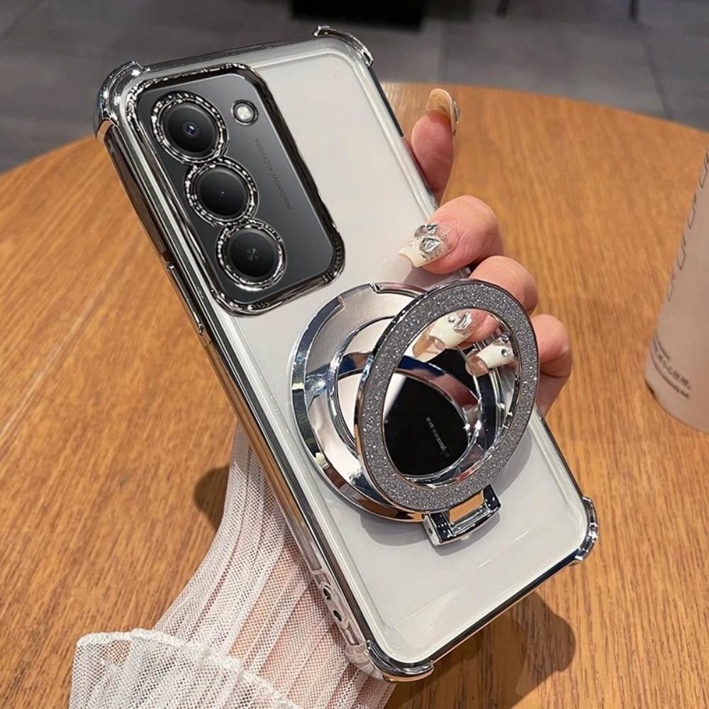 Чехол для телефона для Honor 400 Smart Lite 200Pro 300 100 90 80 70 60 50SE Вспышка Зеркало Магнитный Кронштейн Амортизирующий Мягкий Силикон