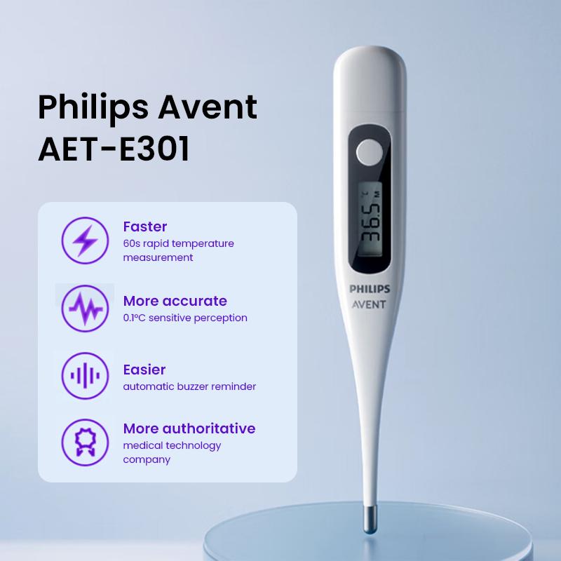 Philips Электронный термометр Avent для подмышечной полости рта для детей и младенцев, измерение температуры в домашних условиях с высокой точностью AET-E301