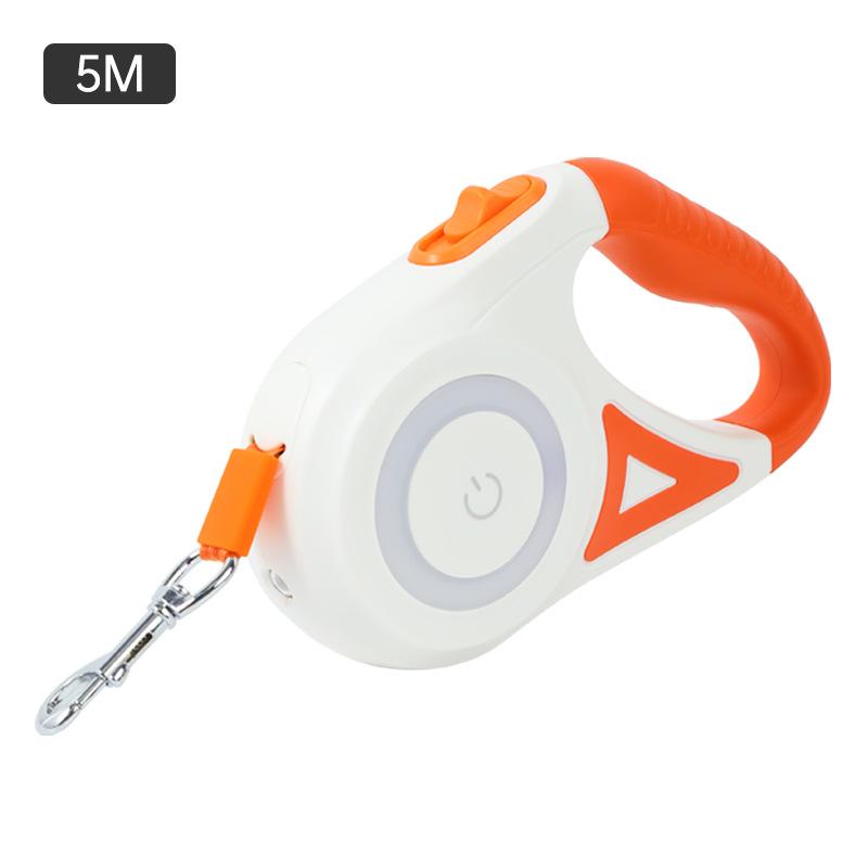 Светодиодная светящаяся веревка, Автоматический телескопический поводок для собаки, Веревка для выгула собаки, которая не держится в руках, Товары для поводка для домашних животных