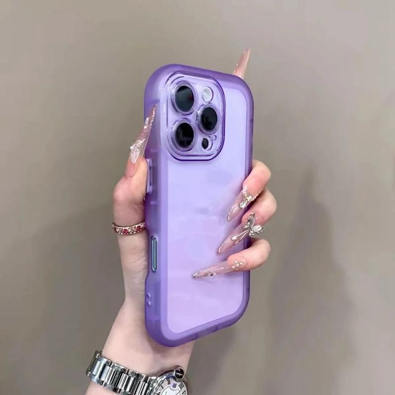 Роскошные Прозрачные Ударопрочные Чехлы из Мягкого Силикона для iPhone 17 Pro 12 13 14 15 16 17 Pro Max Air Clear Бампер Задняя Крышка