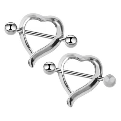 Серьги-гвоздики в форме сосков Love Heart: Украшения для пирсинга из нержавеющей стали