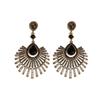 Light Luxury Tassel Dangle Earrings Exaggerated Vintage Earrings Rhinestone Peacock Earrings  Women