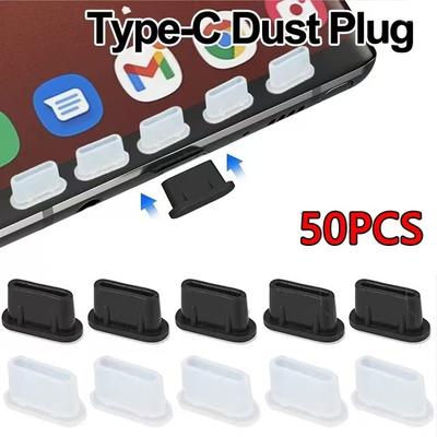 20/50 шт. Защитная силиконовая заглушка Type-C для порта зарядки USB, пылезащитная крышка для телефона Samsung Huawei Xiaomi Dustplug