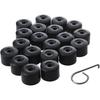 20PCS Car Wheel Lug Nut Covers, 17Mm Tire Bolt Caps Compatible With VW, Jetta, Beetle, Passat, GTI, CC, Black Lug Nut Cap With Removal Tool