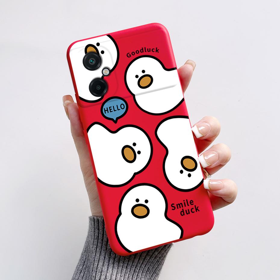 For Xiaomi Poco M5 M5S Phone Case Cute Panda Painted Full Protection Liquid Silicone Bumper For Poco M5 M 5 S Back Cover Shell