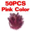 50pcs/Pack Colored Guinea Feather for Fly Tying Dotted Hackle Collars Tailing Wingcases and Cheeks Tube Fly Tying Material