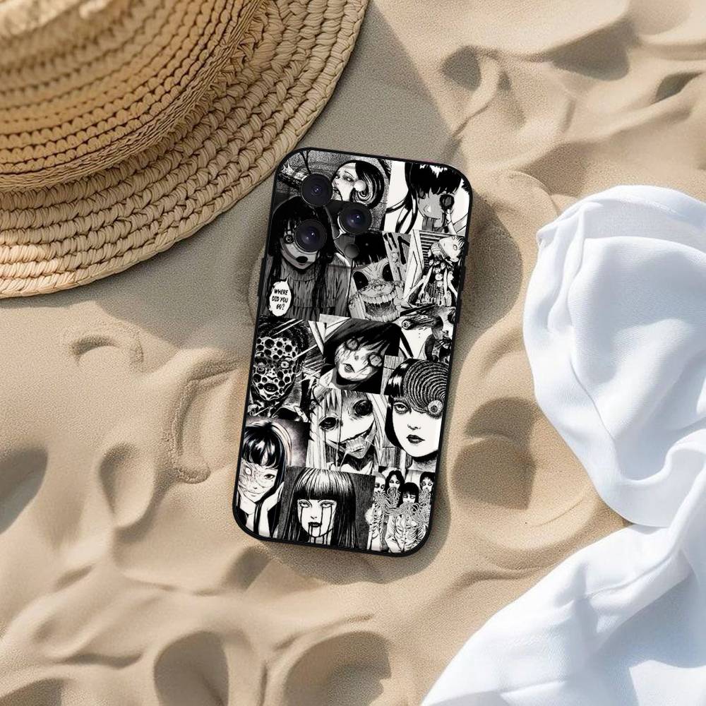Аниме Джунджи Ито Ужасы Хоррор Чехол для Телефона Для IPhone 17 16 15 14 13 12 11 PRO MAX PLUS Mini ТПУ Мягкий Приятный для Кожи Чехол