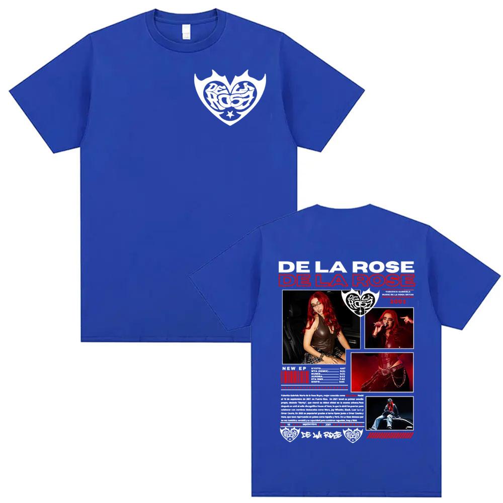 Singer De La Rose New Album Tour Graphics Tshirts Men Women High Street Hip Hop Summer Shirt Casual 100 Cotton Loose T Shirt