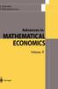 The Advances In Mathematical Economics : 3 Book