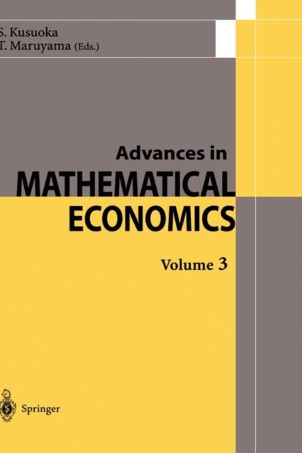 The Advances In Mathematical Economics : 3 Book