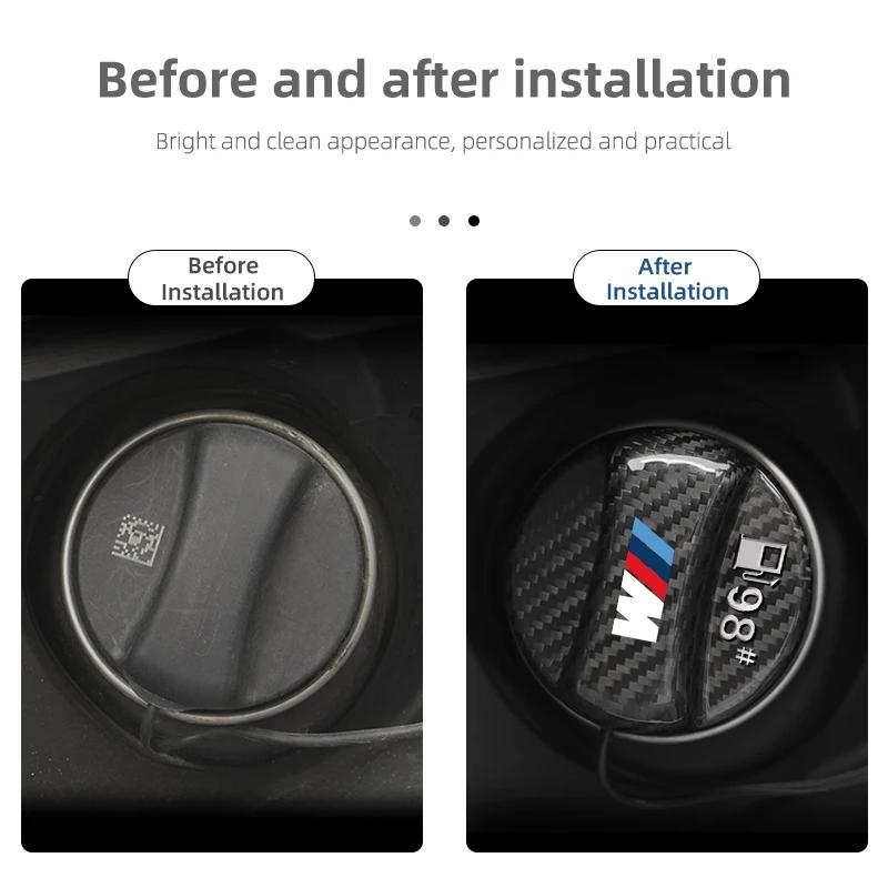 NKIHJ1 2025 Real Carbon Fiber Gas Fuel Tank Cover Oil Filler Dustproof Cap For BMW G30 G38 6GT G32 X5 X6 E70 E71 F15 F10 F30 F35 F4