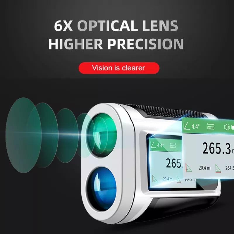 REVASRI Laser Rangefinder 600M LCD Display,Rechargeable Battery,Flag Pole Lock Vibration for Golf Sport,Survey