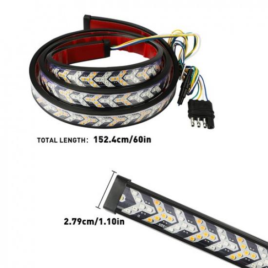 48" LED Truck Strip Tailgate Turn Signal Brake Tail Reverse Light Bar Amber EXV
