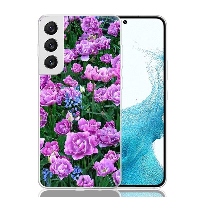 Фиолетовые Лавандовые Цветы Чехол для Телефона Для Samsung Galaxy S26 S25 Edge S24 S23 FE S22 Ultra S21 Plus S20 + Fundas Cover Coque Galaxy