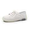2025 Women's Genuine Leather White Sneakers: Breathable, Soft Cowhide Sole, Versatile Two-Wear Design for Spring & Summer.