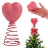 6.3-inch Valentine's Day Tree Top Decoration, Sparkly Heart-shaped Tree Top Decoration, Suitable For Valentine's Day Party Decorations And Home Decor