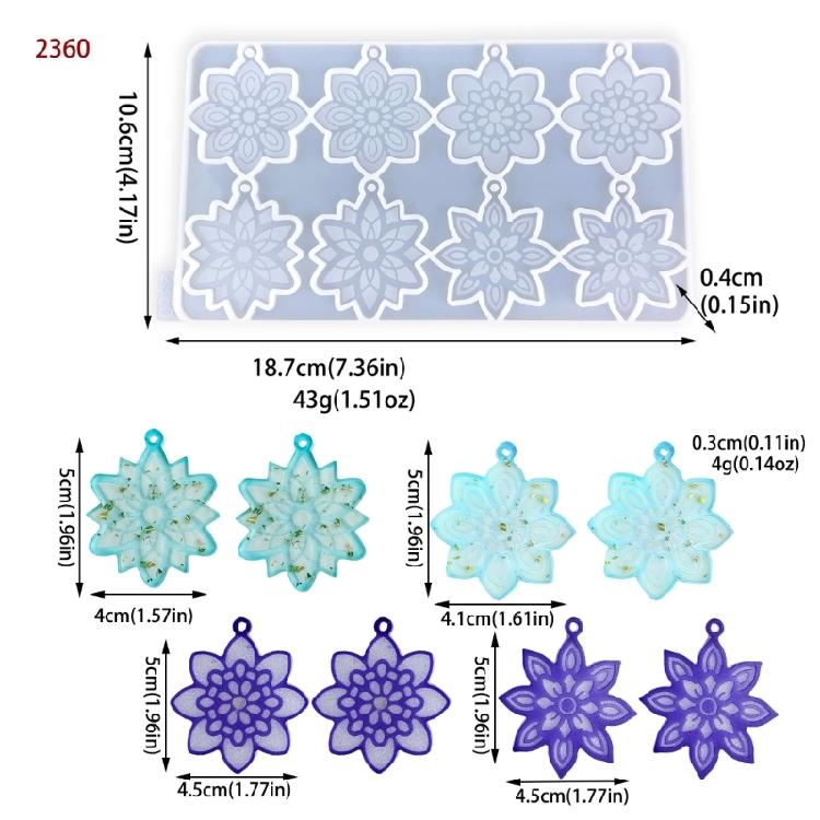 Handmade Pendant Crafting Mold Flower Ear Accessory Mold for Jewelry Enthusiasts