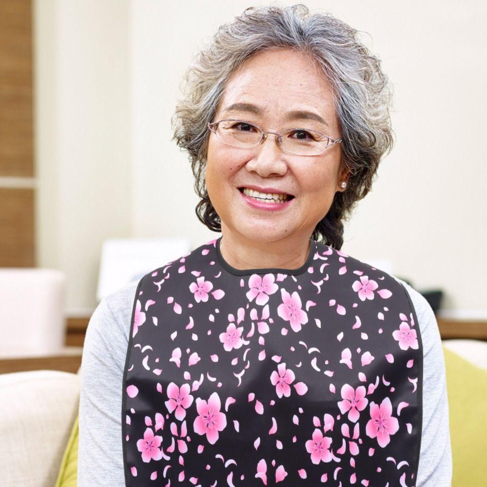 Нагрудник для взрослых с принтом, водонепроницаемое полотенце для слюны, защита для одежды, фартук для еды во время еды