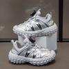 Дышащие сетчатые повседневные кроссовки для бега с вращающейся пряжкой для мальчиков и девочек
