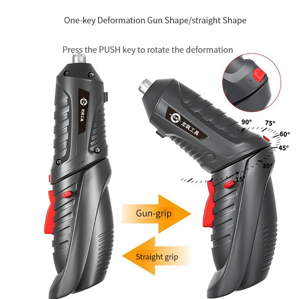 Беспроводная электрическая отвертка 3,6 В, 250 об/мин, многофункциональная перезаряжаемая отвертка с литиевой батареей, складной мини-набор отверток