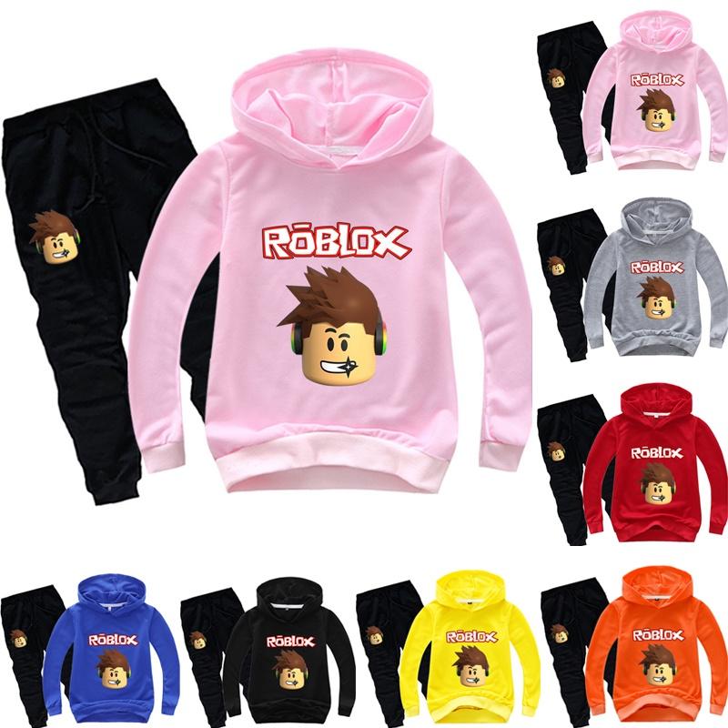 Детский комплект с худи Roblox: худи с длинным рукавом и принтом и удобные штаны
