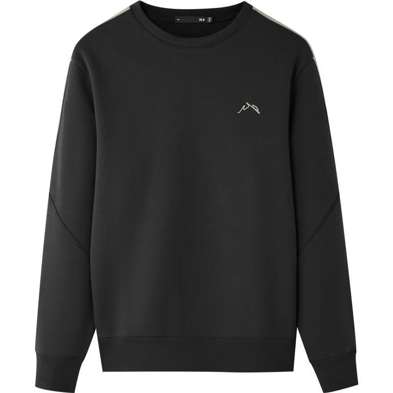 HLA Men's Embroidered Patchwork Crewneck Sweatshirt