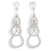 [L4667] - Silver Earrings 'Sissi' Silver White (rhodium-plated) - 46x13 Mm