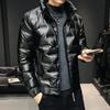 Men's Plus Size Glossy Stand-up Collar Jacket Short Lined Jacket Lined with Cotton Winter Warm Jacket Thickened Warm Tops