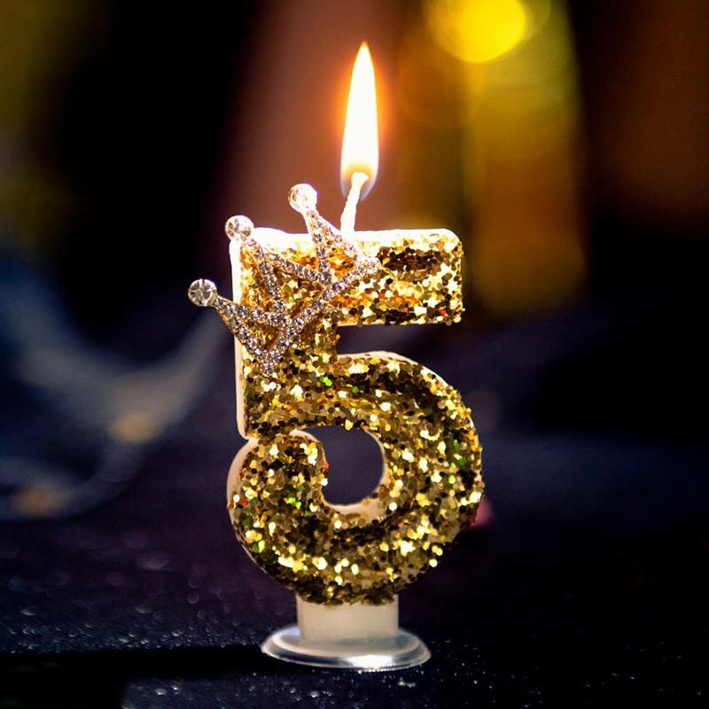 Цифровые свечи Crown Birthday, свечи для взрослых и детей на день рождения, вечеринка