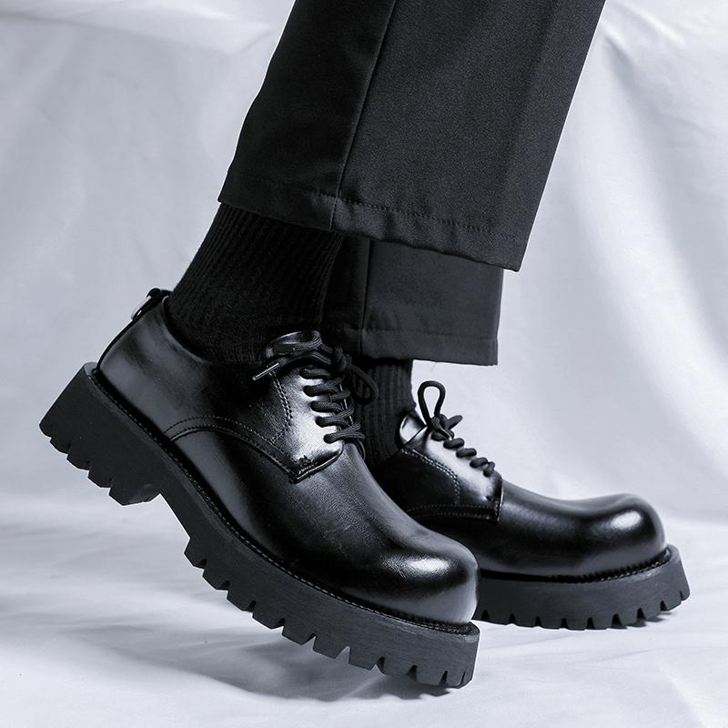 Мужская повседневная обувь на платформе, удобные мужские кожаные туфли-оксфорды, мужские туфли для вождения, формальные свадебные туфли для мужчин, модный дизайн
